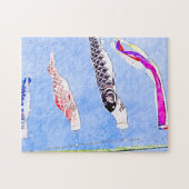 Japanse vlag Koi Koinobori Legpuzzel (Horizontaal)