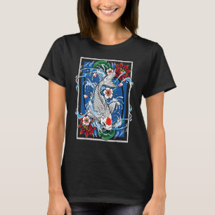 Japanse Vlag Koi Vis Kersenbloesem Esthetisch T-shirt