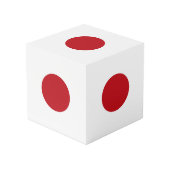 Japanse vlag kubus (Voorkant hoekig)