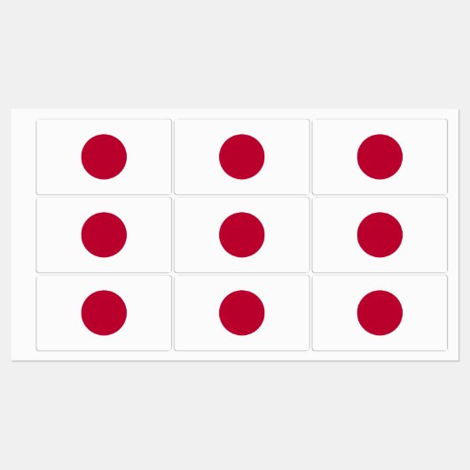Japanse vlag labels (Vel)