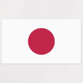Japanse vlag labels (Design 2)