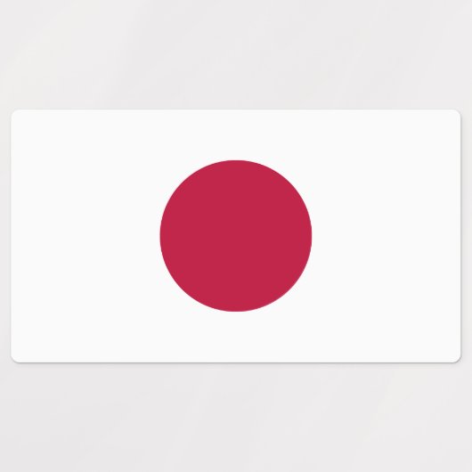 Japanse vlag labels (Design 1)