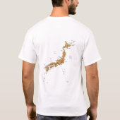 Japanse vlag + map + tekst T-shirt (Achterkant)