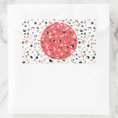 Japanse vlag met beroemde Japanse pictogrammen Rechthoekige Sticker (Tas)