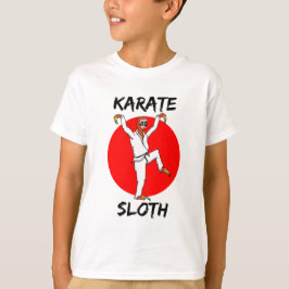 Japanse vlag met Karate Sloth T-shirt