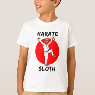 Japanse vlag met Karate Sloth T-shirt