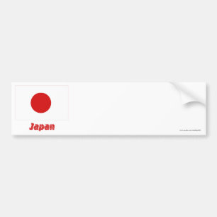 Japanse vlag met naam bumpersticker