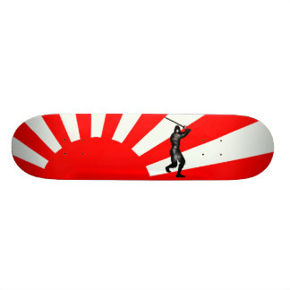 Japanse vlag met Ninja Skateboard