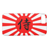 Japanse vlag met Samurai Kanji-symbool Case-Mate iPhone Case (Achterkant (Horizontaal))