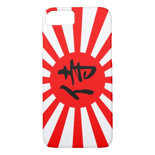 Japanse vlag met Samurai Kanji-symbool Case-Mate iPhone Case (Achterkant)