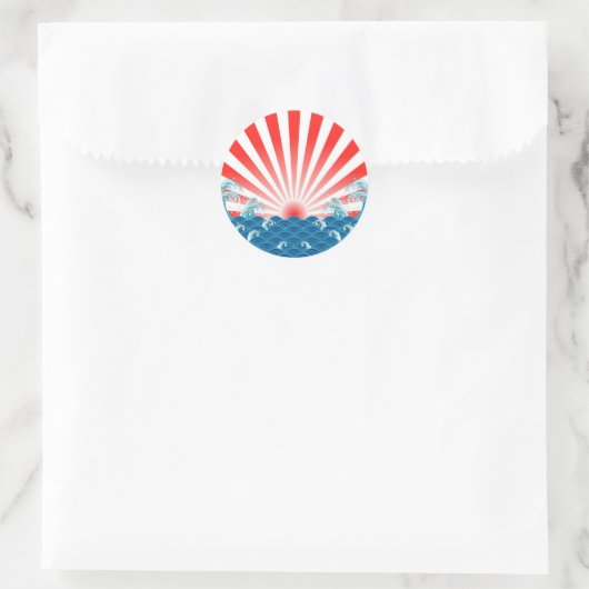 Japanse vlag - NIPPON Ronde Sticker (Tas)