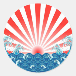 Japanse vlag - NIPPON Ronde Sticker