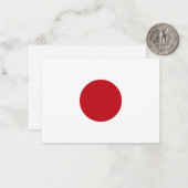 Japanse vlag notitiekaartje (Voorkant / Achterkant in situ)