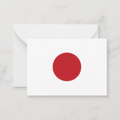 Japanse vlag notitiekaartje (Achterkant)
