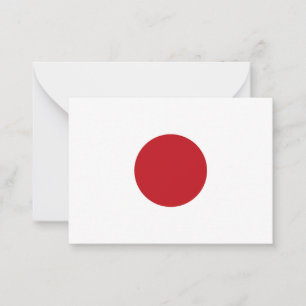 Japanse vlag notitiekaartje