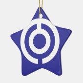 Japanse vlag — Okinawa Keramisch Ornament (Links)