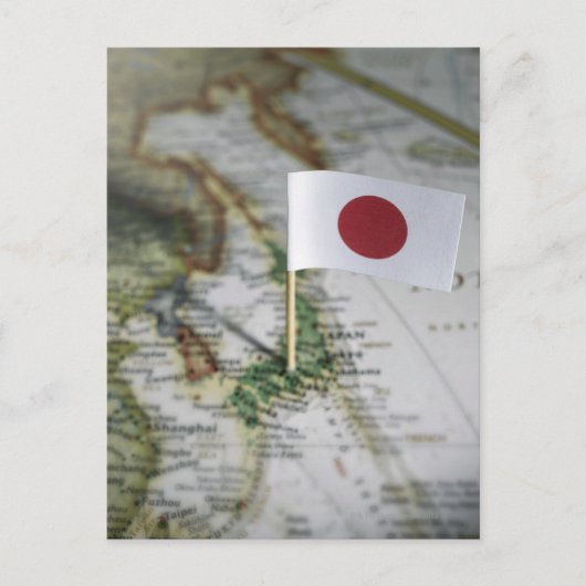 Japanse vlag op kaart (Voorkant)