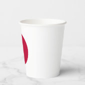 Japanse vlag papieren bekers (Achterkant)