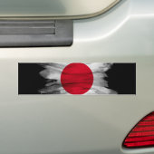 Japanse vlag penseelstreek, nationale vlag bumpersticker (Op auto)