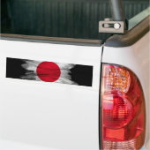 Japanse vlag penseelstreek, nationale vlag bumpersticker (Op Truck)
