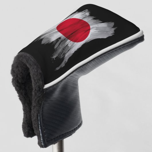 Japanse vlag penseelstreek, nationale vlag golfheadcover (3/4 voorkant)