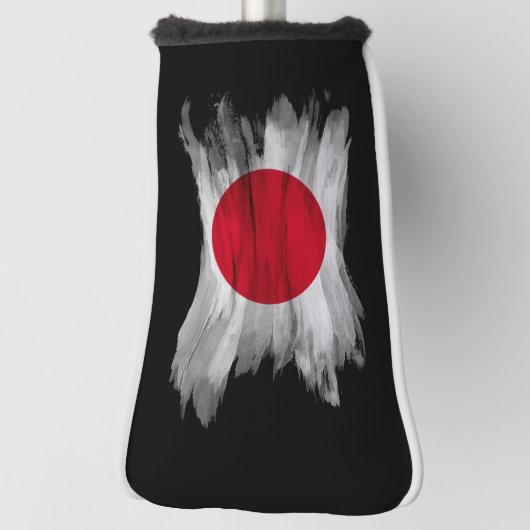 Japanse vlag penseelstreek, nationale vlag golfheadcover (Draai 90)