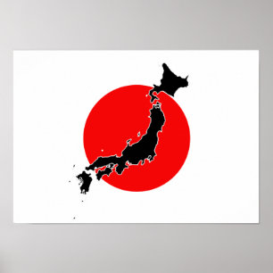 Japanse vlag poster