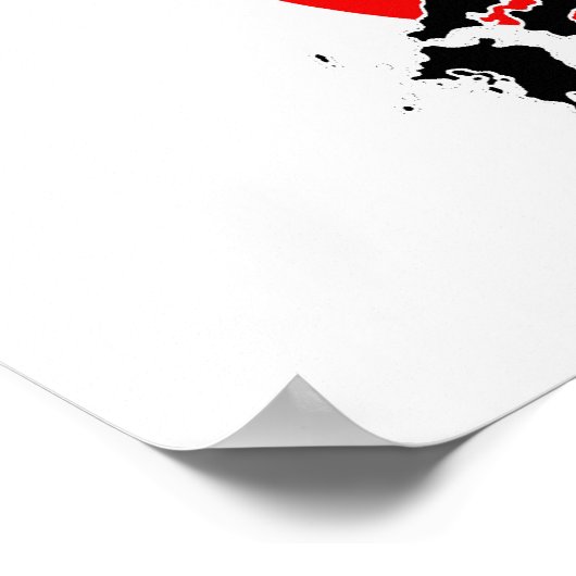 Japanse vlag poster (Hoek)