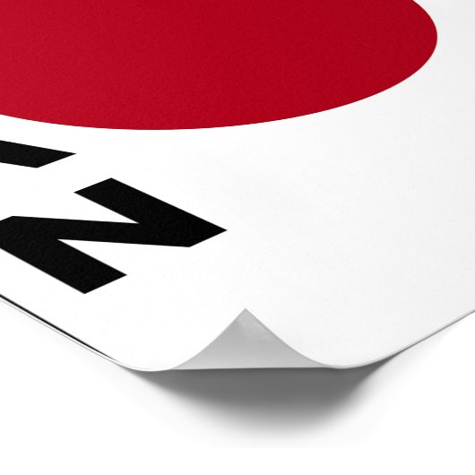 Japanse vlag poster (Hoek)