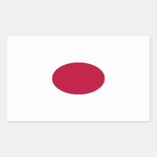 Japanse vlag rechthoekige sticker