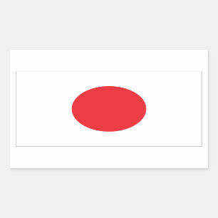 Japanse vlag rechthoekige sticker