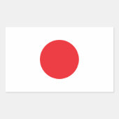 Japanse vlag rechthoekige sticker (Voorkant)