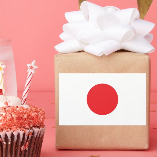 Japanse vlag rechthoekige sticker (Feest)