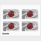 Japanse vlag rechthoekige sticker (Vel)