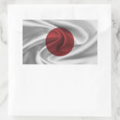 Japanse vlag rechthoekige sticker (Tas)