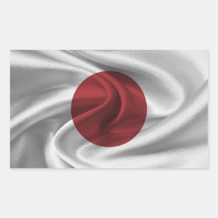 Japanse vlag rechthoekige sticker