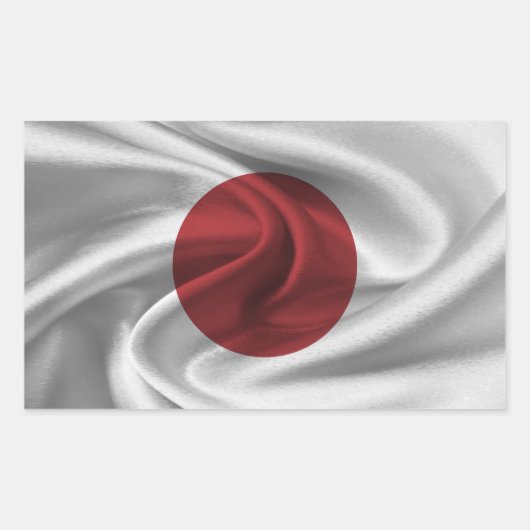 Japanse vlag rechthoekige sticker (Voorkant)