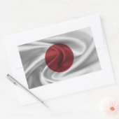 Japanse vlag rechthoekige sticker (Envelop)