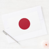 Japanse vlag rechthoekige sticker (Envelop)