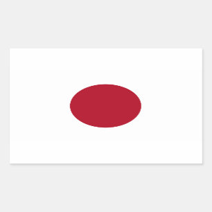 Japanse vlag rechthoekige sticker