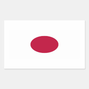 Japanse vlag rechthoekige sticker