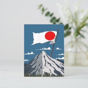 Japanse Vlag Reisposter Briefkaart