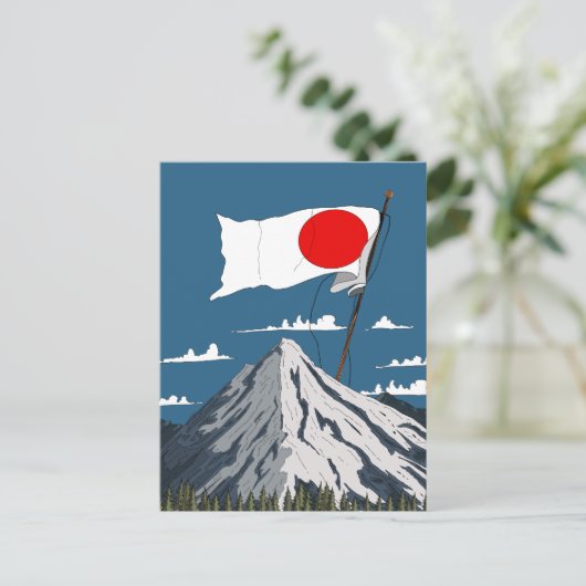 Japanse Vlag Reisposter Briefkaart (Staand voorkant)