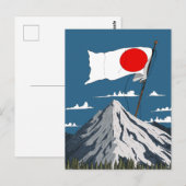 Japanse Vlag Reisposter Briefkaart (Voorkant / Achterkant)
