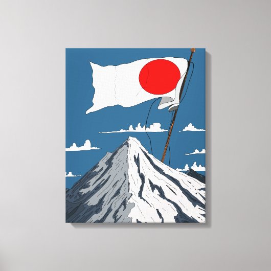 Japanse Vlag Reisposter Canvas Afdruk (Voorkant)