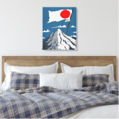 Japanse Vlag Reisposter Canvas Afdruk (Insitu (Slaapkamer))