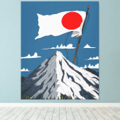 Japanse Vlag Reisposter Canvas Afdruk (Insitu (Houten vloer))