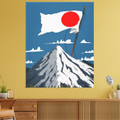 Japanse Vlag Reisposter Canvas Afdruk (Insitu (Woonkamer))