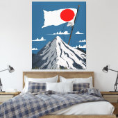 Japanse Vlag Reisposter Canvas Afdruk (Insitu (Slaapkamer))