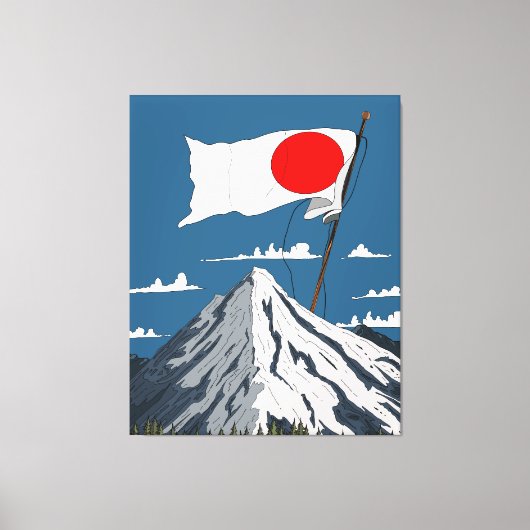 Japanse Vlag Reisposter Canvas Afdruk (Voorkant)